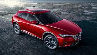 Red suv ocean cloudy night - concrete free wallpaper for desktop