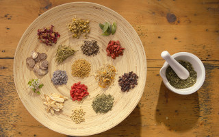 Herbs spices table top stock - a table top free wallpaper