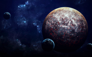 Planets stars sky clouds space - planet free wallpaper