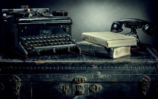Typewriter trunk telephone book night - fashioned free wallpaper