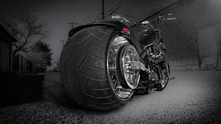 Motorcycle brick building road lamp - daren bader free wallpaper