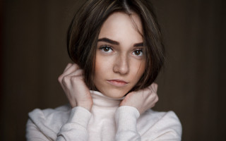 Elina karimova portrait asian white - a white sweater free wallpaper