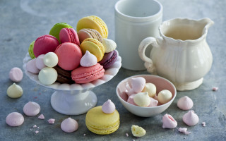 Macaroons tea rococo pastel food - clara peeters free wallpaper