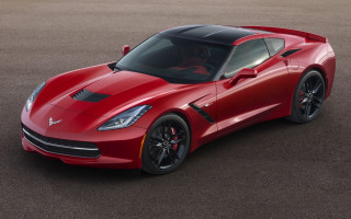 Red sports car black roof - a black top free wallpaper