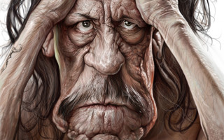 Long bearded man holding his - both hand free wallpaper