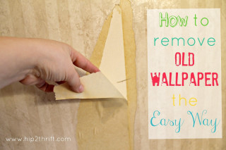 Hand holding paper wallpaper removal - an ultrafine free wallpaper