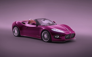 Purple sports car red top - a purple background free wallpaper