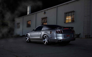 Silver mustang night smoke building - andrew law free wallpaper