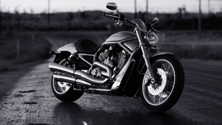 Motorcycle rain road fence field - cafer bater free wallpaper
