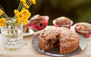 Muffin slice flowers muffins still - a plate next free wallpaper