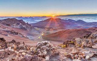 Mountain range sunset clouds rocks 2 - charles mahoney free wallpaper