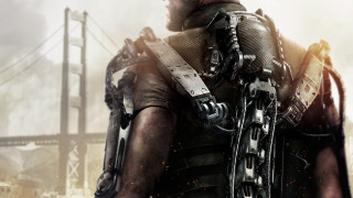 Futuristic man bridge weapon chain - a futuristic suit holding free wallpaper for desktop