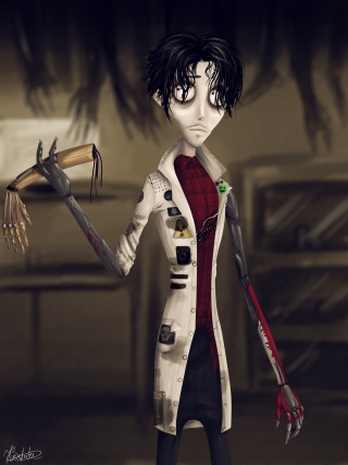 Cartoon character bloody knife bloody - biopunk free wallpaper