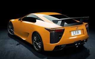 Yellow sports car dark room 10 - international typographic style free wallpaper