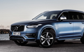 Blue volvo suv water boat - matte finish free wallpaper