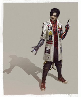 Bloody man coat gun shadow - holding free wallpaper