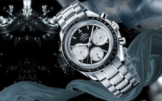 Black watch blue background fountain - a black face free wallpaper