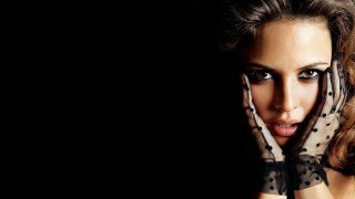 Woman hands face black background - a photorealistic painting free wallpaper for desktop