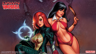 Women bikinis space background knife - underground comix free wallpaper