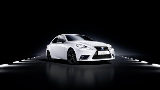 White car parked dark lights - a white car free wallpaper