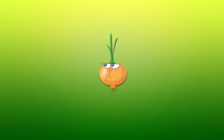Cartoon onion sad face green - head free wallpaper