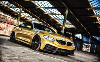 Yellow car garage skylight 3d - a large window free wallpaper
