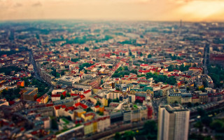 City skyline tiltshift architecture blurry 2 - tilt shift free wallpaper