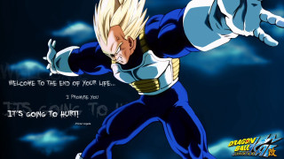 Vegeta super saiyan outstretched arm - a quote free wallpaper