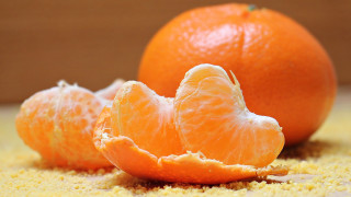 Orange peeled whole table autumn - whole free wallpaper