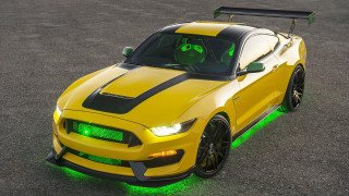 Yellow sports car green light - a yellow sports car free wallpaper