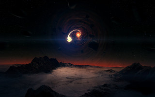 Black hole light star aurora 2 - the end of it free wallpaper
