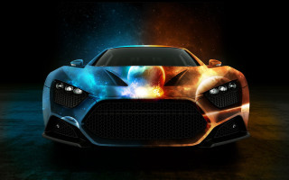 Colorful car hood design headlights 2 - hood free wallpaper