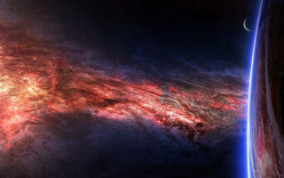 Large star space sky milky - a view free wallpaper