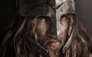 Man long hair helmet serious - epic fantasy character art free wallpaper