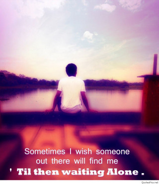 Man sitting lake quote sunset - someone free wallpaper