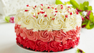 Pastel berry roses cake photography - a white chair free wallpaper