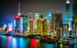 Tokyo cityscape night river lights 3 - cui bai free wallpaper