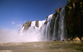 Waterfall manmade rocks beach fantasy - christo free wallpaper