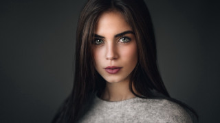 Eszter mattioni portrait long hair 4 - long hair and a sweater free wallpaper