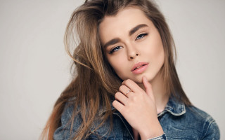 Elina karimova denim shirt blue - her finger free wallpaper