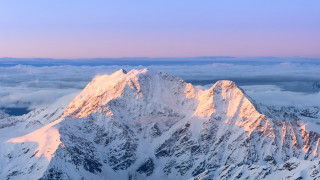 Mountain snow peak clouds blue 3 - ada hill walker free wallpaper