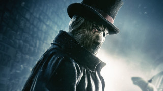 Man top hat coat alley - a plane in the background free wallpaper