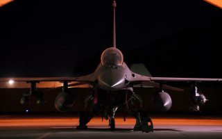 Fighterjet night tarmac lights charles - top of an airport tarmac free wallpaper