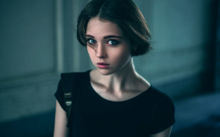 Gothic portrait asian blackhair blueeyes - anka zhuravleva free wallpaper