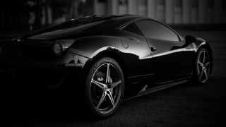 Black sports car parking lot 27 - its light free wallpaper
