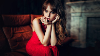 Eszter mattioni red dress couch - her chin free wallpaper