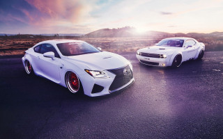 White sports cars mountains sunset - sunset free wallpaper