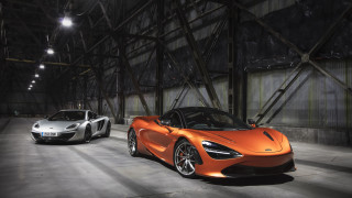 Orange sports cars garage matte - orange free wallpaper