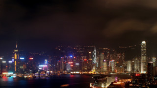 City skyline night lights ferriswheel - building free wallpaper for desktop