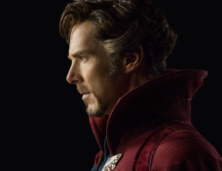 Man red jacket serious look - red free wallpaper